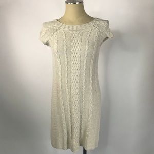 ZARA Open Back Mini Cap Sleeve Sweater Dress - Size Small